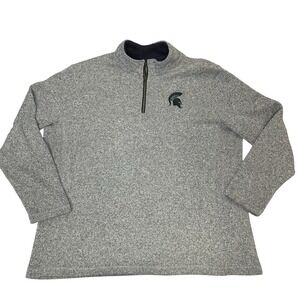 Pro Edge Michigan State Spartans Quarter Zip Sherpa Neck Fleece Pullover Men 3XL